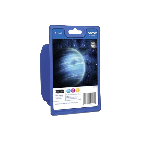 ORIGINAL Brother Multipack ciano / magenta / giallo LC-1280XL LC1280XLRBWBPDR ~3600 Seiten 3 cartucce d'inchiostro LC-1280XL: C+M+Y