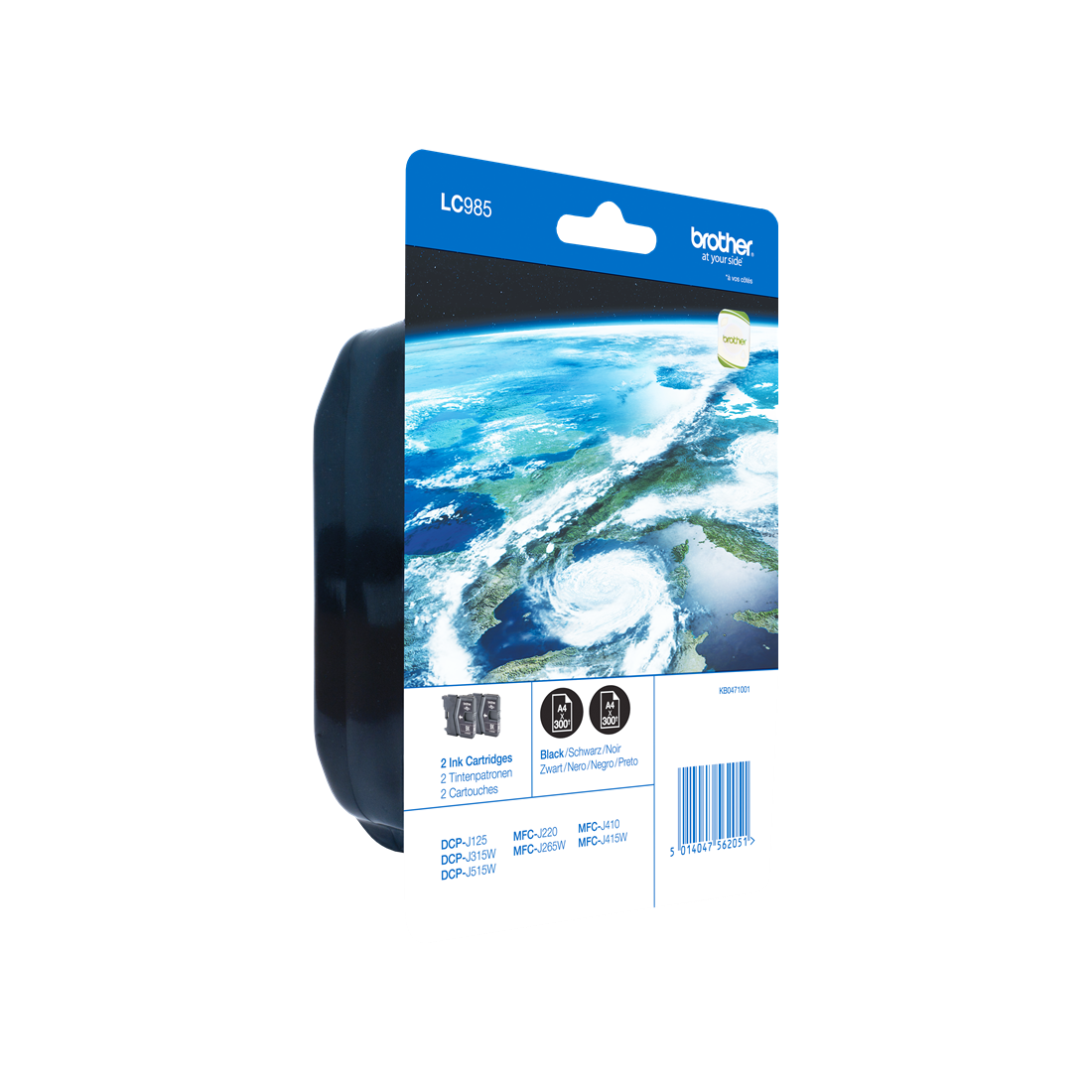 ORIGINAL Brother Multipack nero LC-985-BK LC985BKBP2DR ~600 Seiten 2 cartucce d'inchiostro LC-985BK