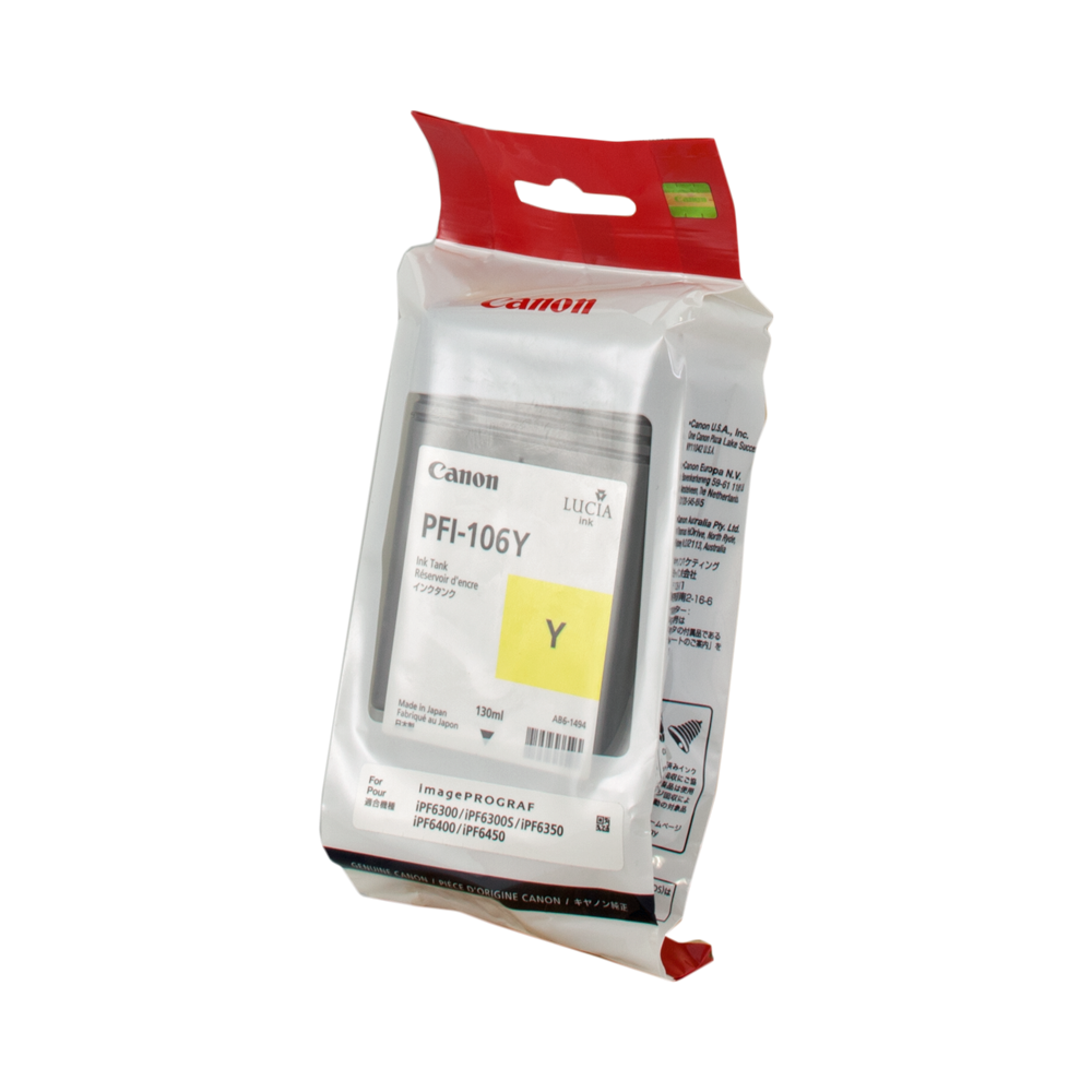 ORIGINAL Canon Cartuccia d'inchiostro giallo PFI-106y 6624B001 130ml