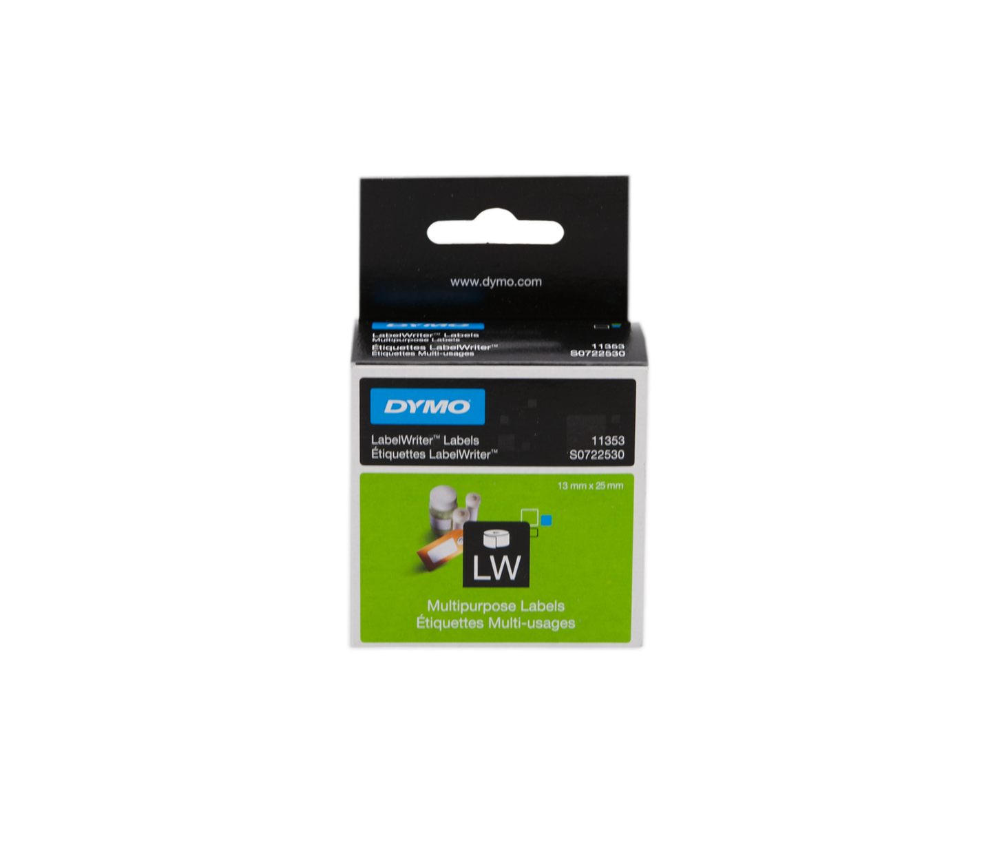 ORIGINAL DYMO Etichette Bianco S0722530 11353 etichette bianche,25x13mm, 1000 pezzi