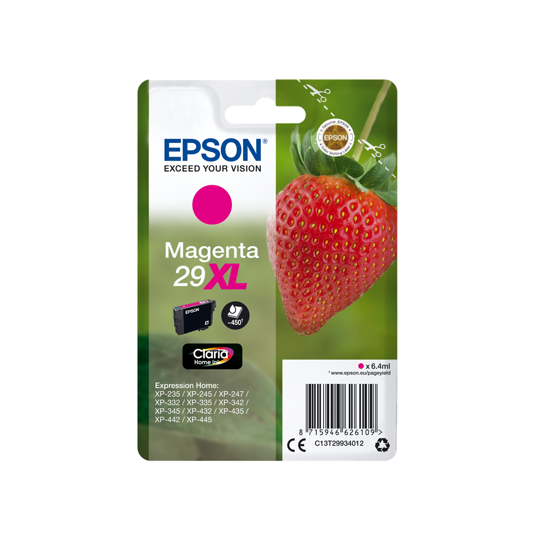 ORIGINAL Epson Cartuccia d'inchiostro magenta C13T29934012 29 XL ~450 Seiten 6,4ml XL