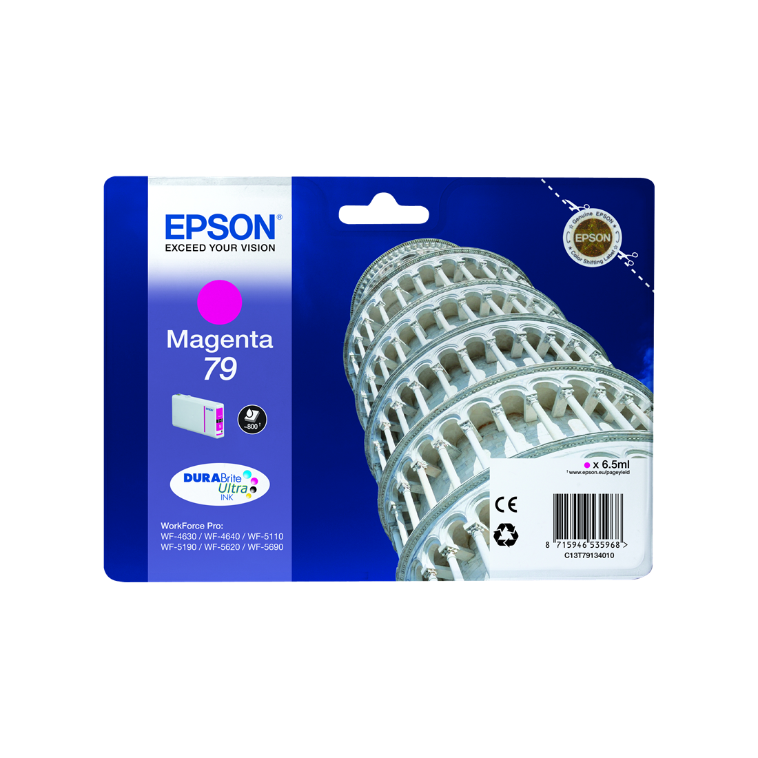 ORIGINAL Epson Cartuccia d'inchiostro magenta C13T79134010 79 ~800 Seiten 6,5ml 79