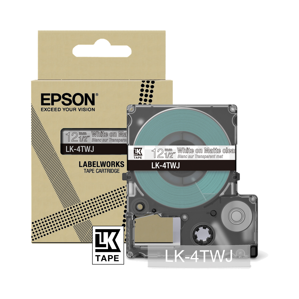 ORIGINAL Epson Nastro BiancosuTrasparente LK-4TWJ C53S672068