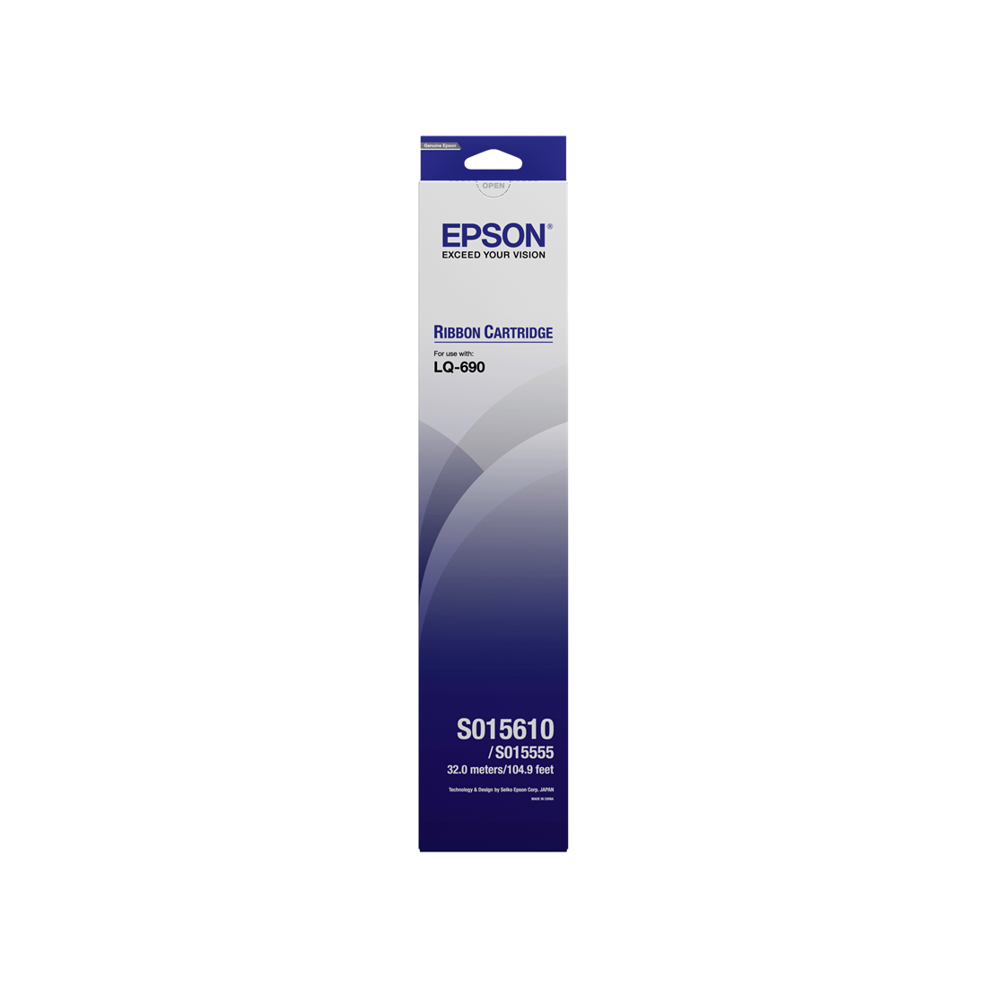ORIGINAL Epson Nastro colorato nero C13S015610 LQ-690 nastro in tessuto, 10 milioni cifre