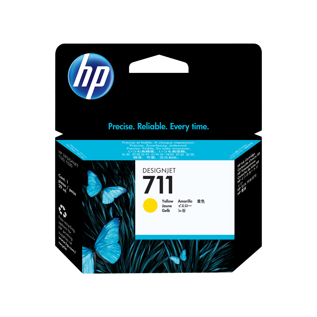ORIGINAL HP Cartuccia d'inchiostro giallo CZ132A 711 ~1000 Seiten 29ml ink cartridge, standard