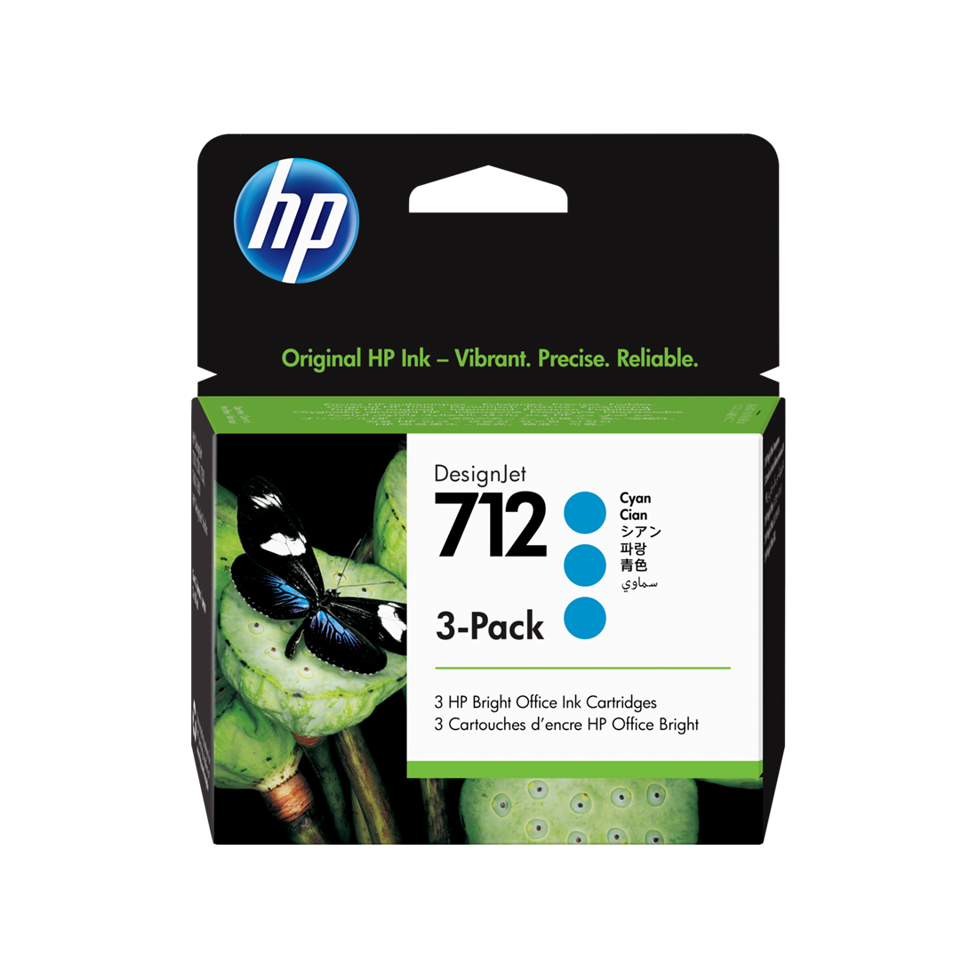 ORIGINAL HP Multipack ciano 3ED77A 712 ~1050 Seiten 87ml