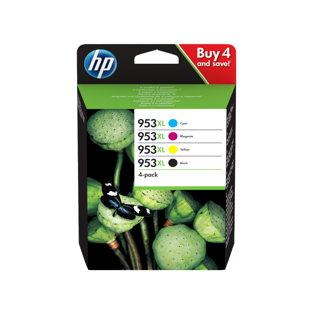 ORIGINAL HP Multipack nero / ciano / magenta / giallo 3HZ52AE MCVP 01 953 XL ~6350 Seiten