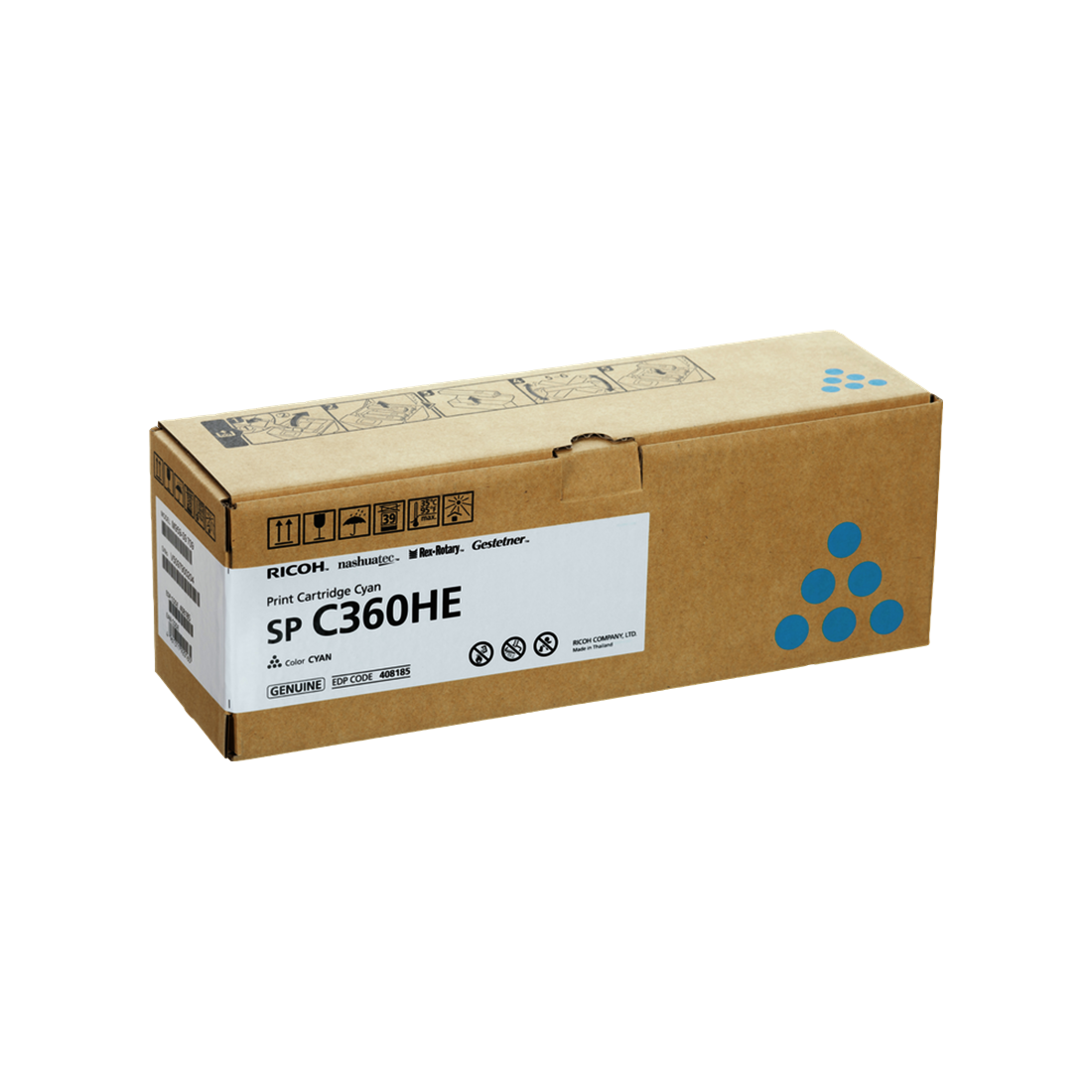 ORIGINAL Ricoh toner ciano 408185 SP C360HEC ~5000 Seiten