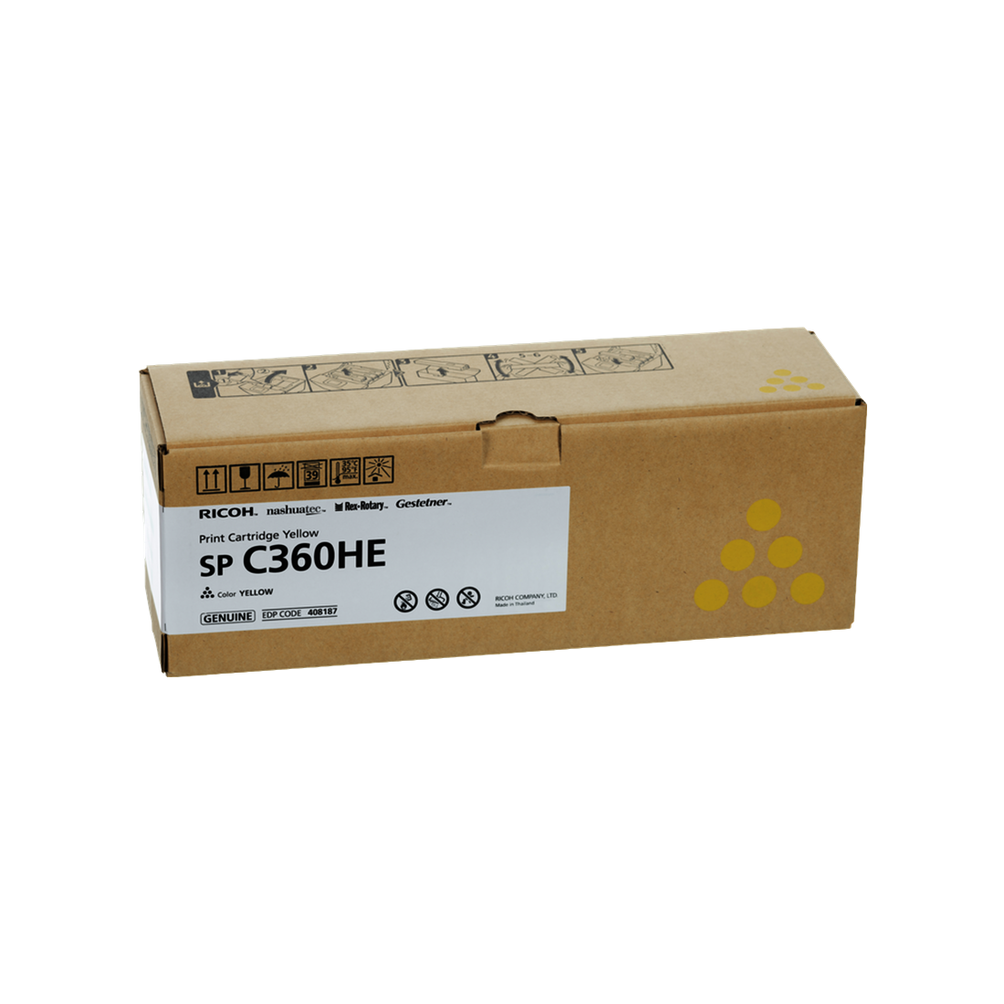 ORIGINAL Ricoh toner giallo 408187 SP C360HEY ~5000 Seiten