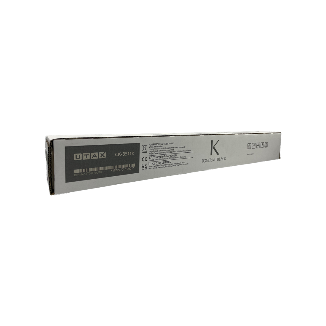 ORIGINAL Utax toner nero CK-8511K 1T02L70UT0 ~20000 Seiten