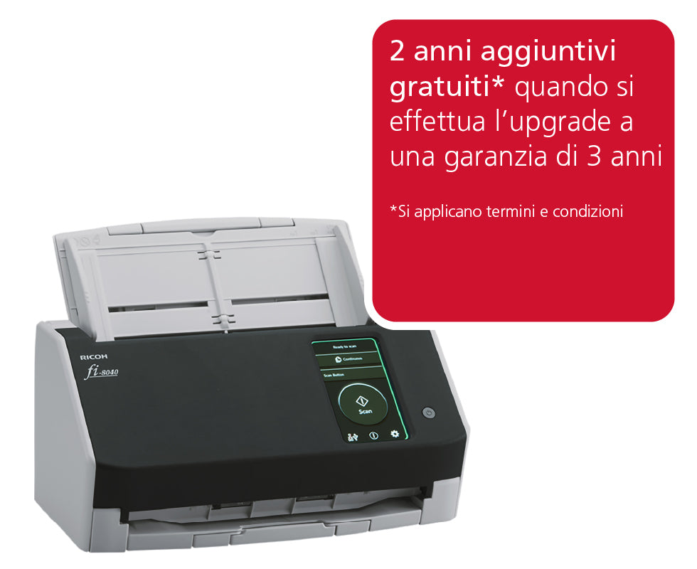 Ricoh fi-8040 ADF + scanner ad alimentazione manuale 600 x 600 DPI A4 Nero, Grigio