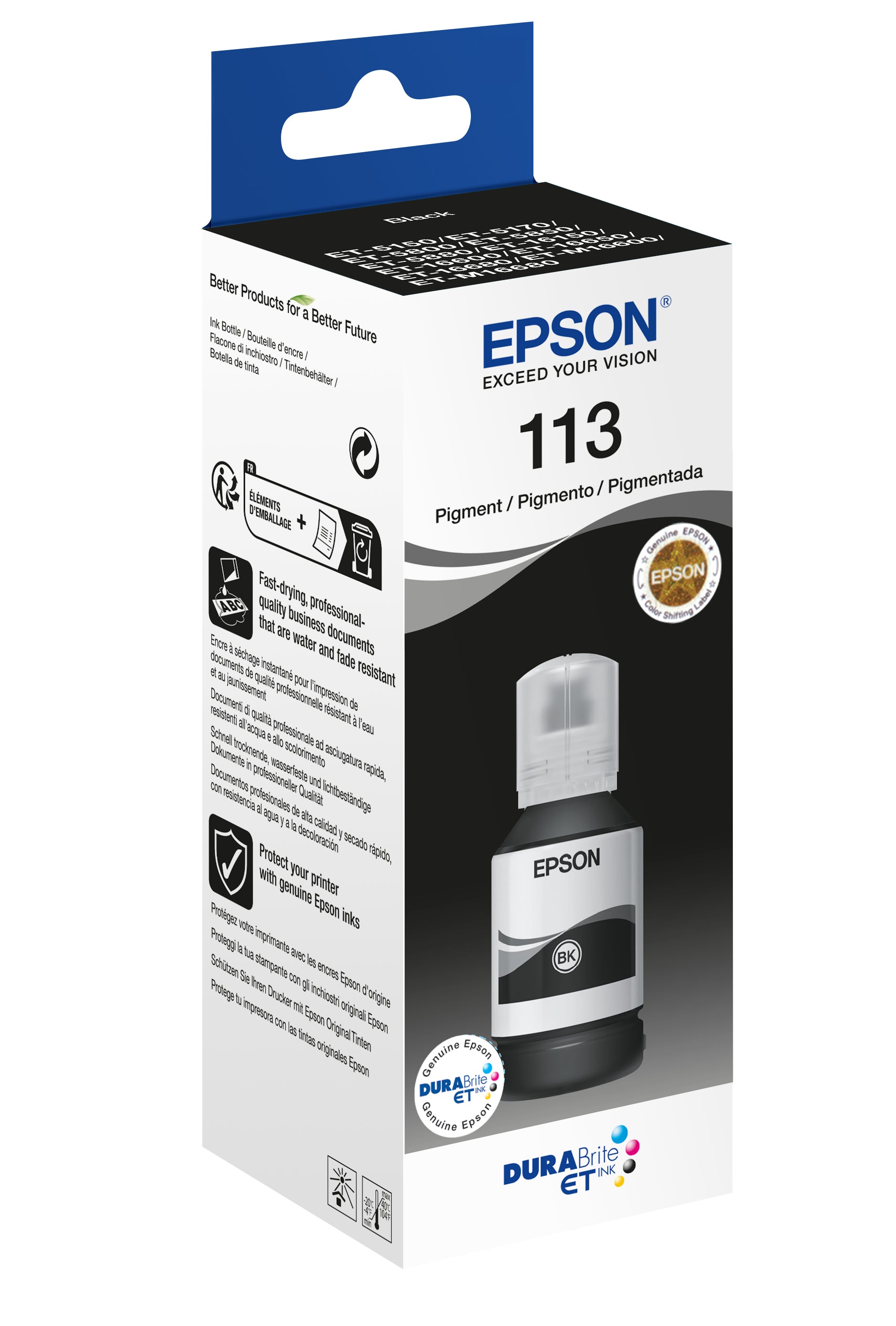Epson 113 EcoTank Pigment Black ink bottle