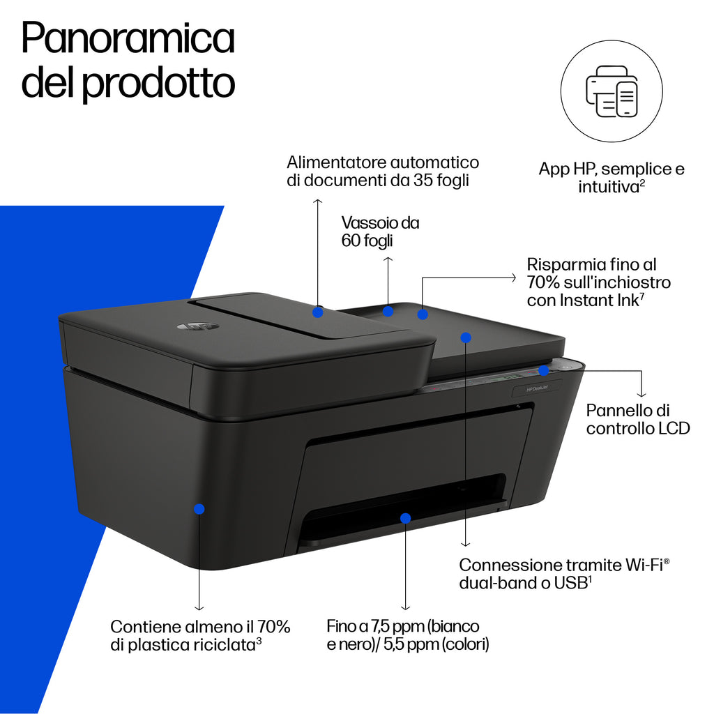 HP DeskJet 4320 Wireless All-in-One Colore Stampante, Instant Ink
