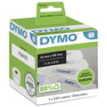 DYMO LW etichette originali per cartelle sospese | 12 mm x 50 mm | 12 rotoli da 220 etichette facilmente staccabili | autoadesive | per etichettatrici LabelWriter