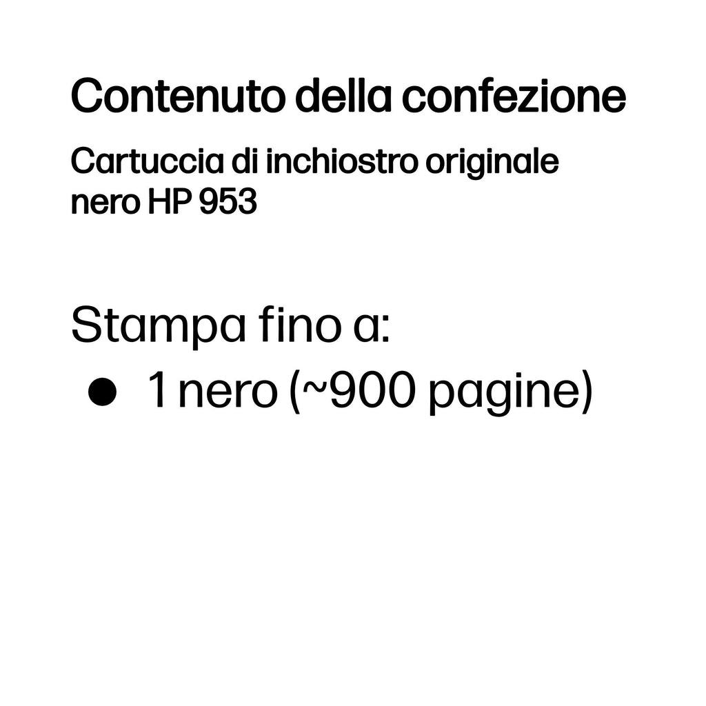 HP Cartuccia di inchiostro originale nero 953