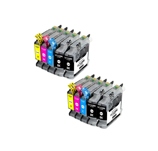 Compatibile per Brother LC-123 (4 Nero, 2 Ciano, 2 Magenta, 2 Giallo)