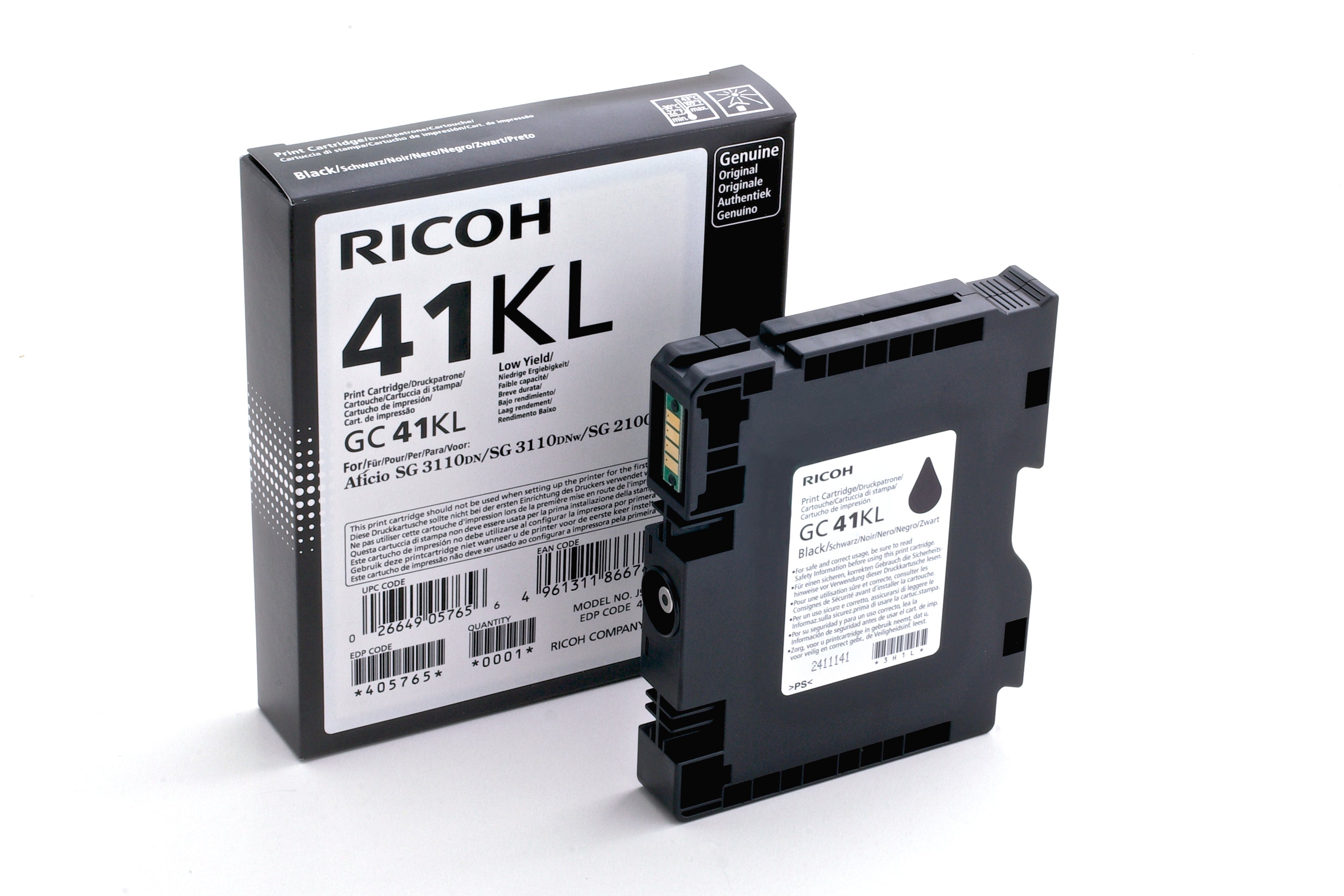 Ricoh 405765 cartuccia d'inchiostro 1 pz Originale Nero