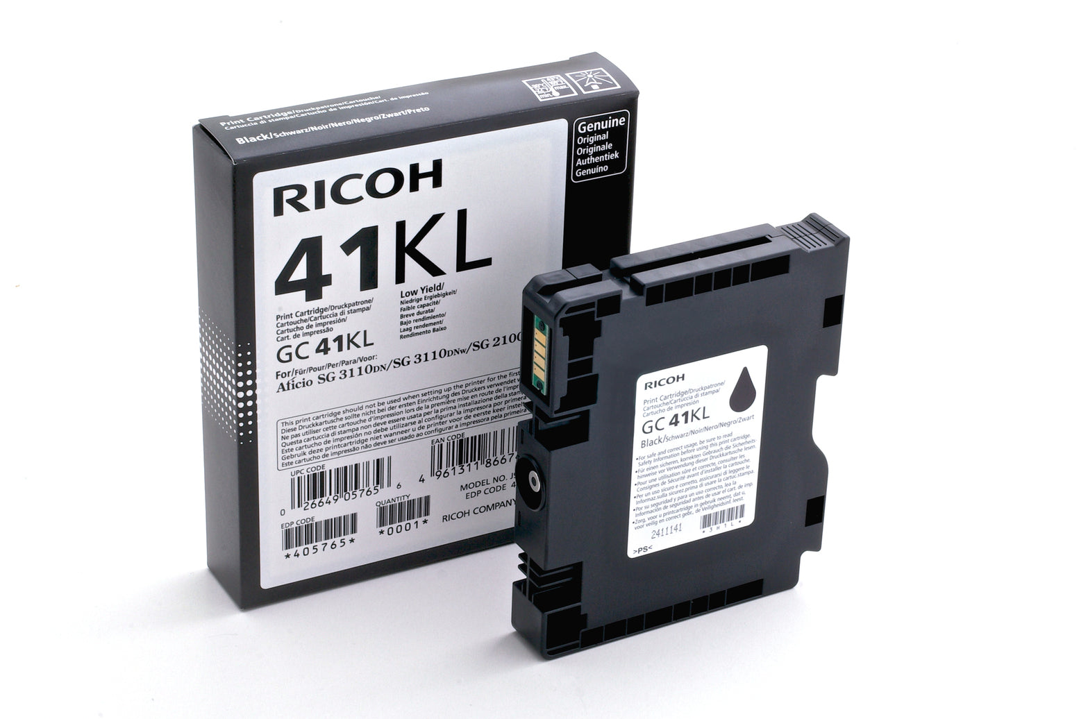 Ricoh 405765 cartuccia d'inchiostro 1 pz Originale Nero