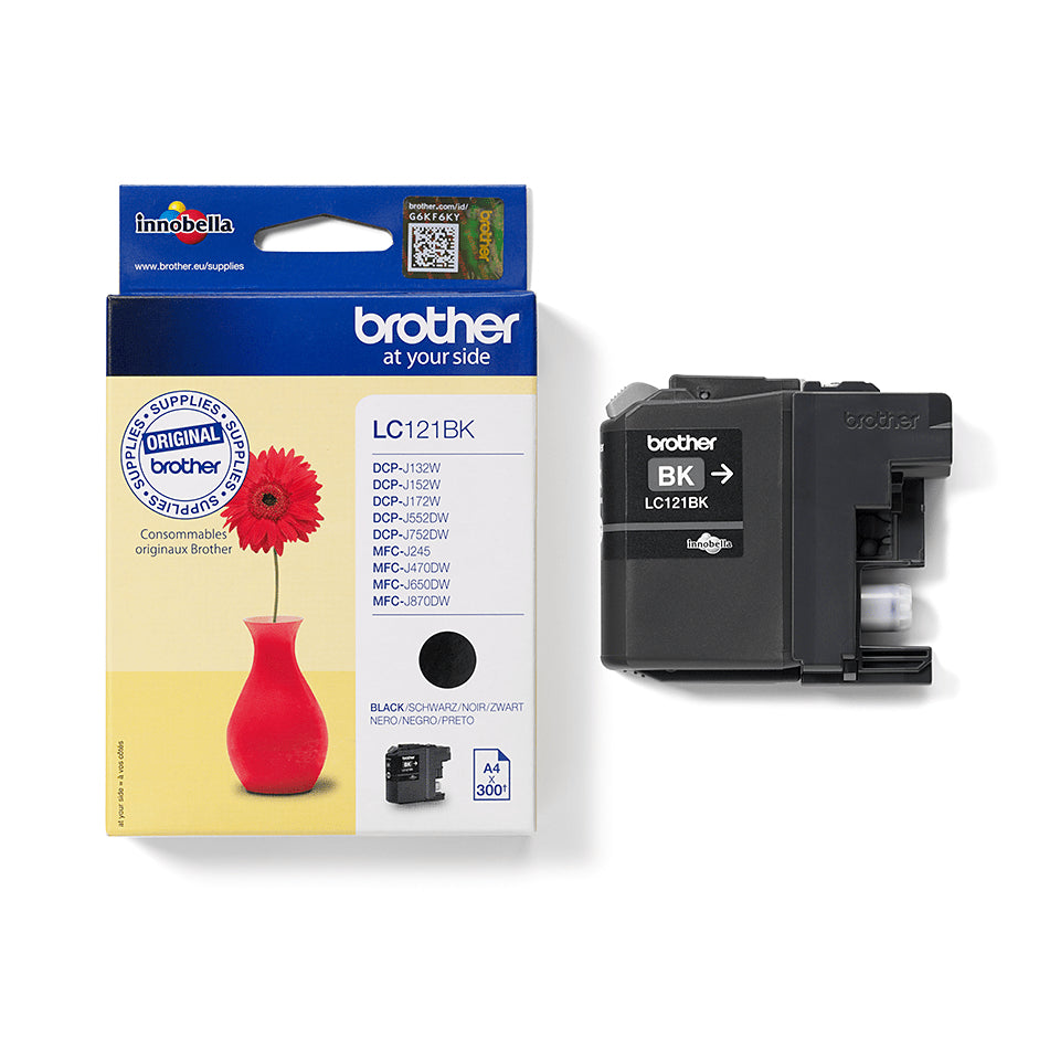 Brother LC121BK cartuccia d'inchiostro 1 pz Originale Nero