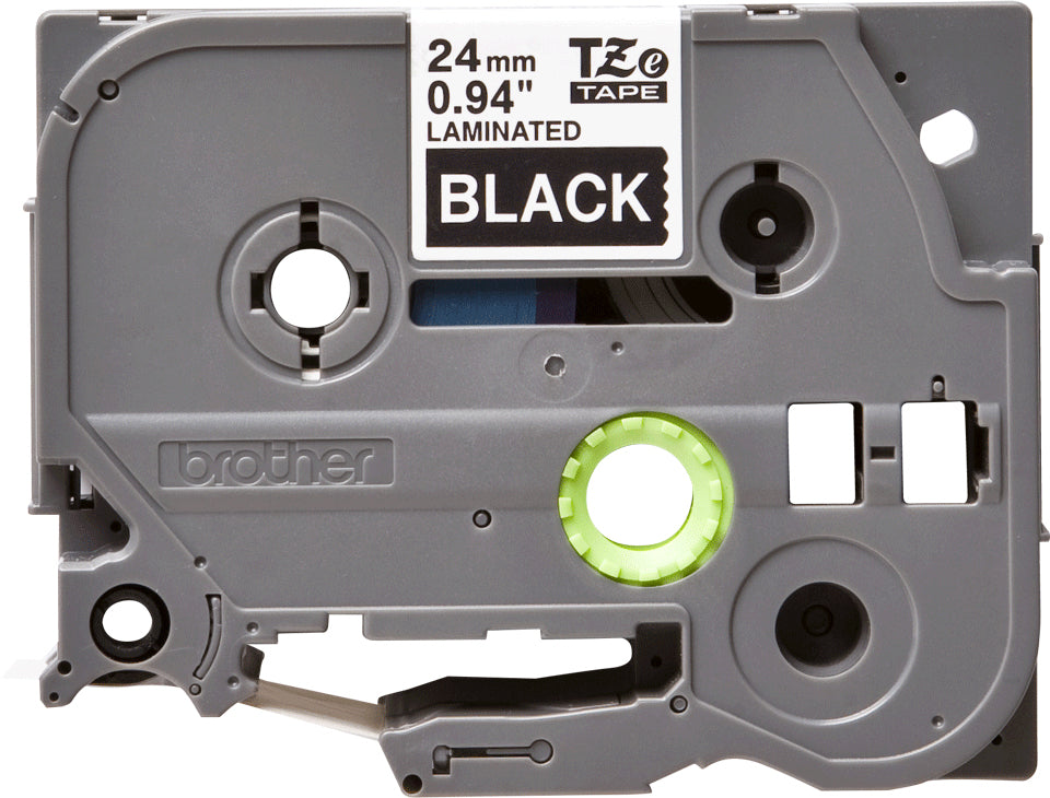 Brother TZE-355 nastro per etichettatrice Bianco su nero