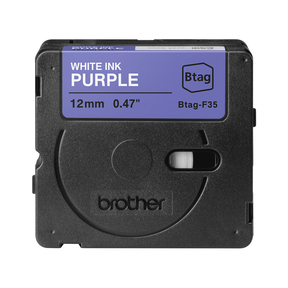 Brother BTAG-F35 nastro per etichettatrice Bianco su viola