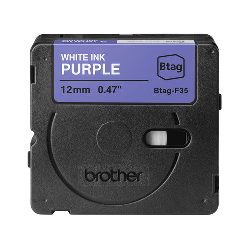 Brother BTAG-F35 nastro per etichettatrice Bianco su viola