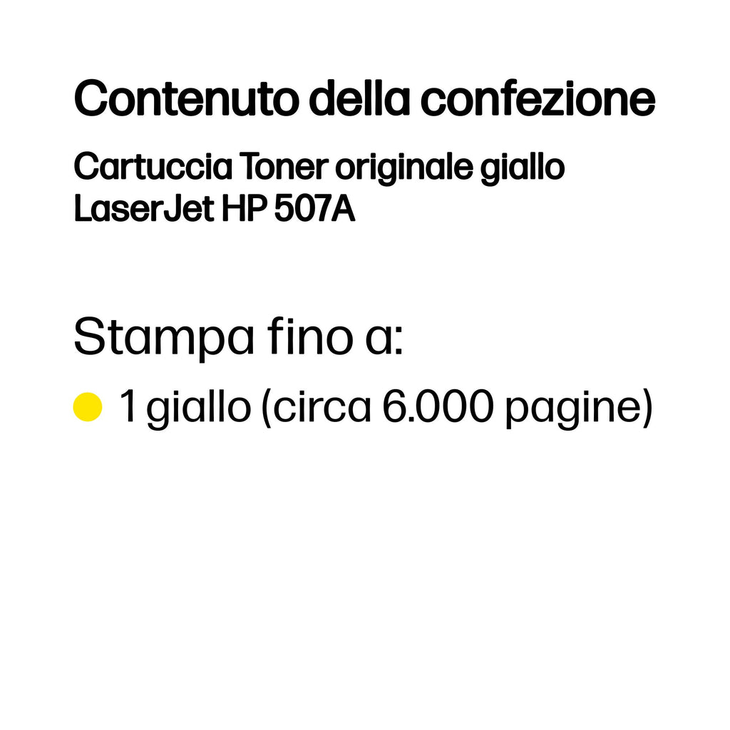 HP Cartuccia Toner originale giallo LaserJet 507A