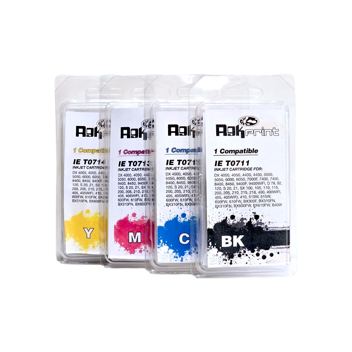 Cartucce Compatibili per EPSON T0711 (1 Nero, 1 Ciano, 1 Magenta, 1 Giallo)