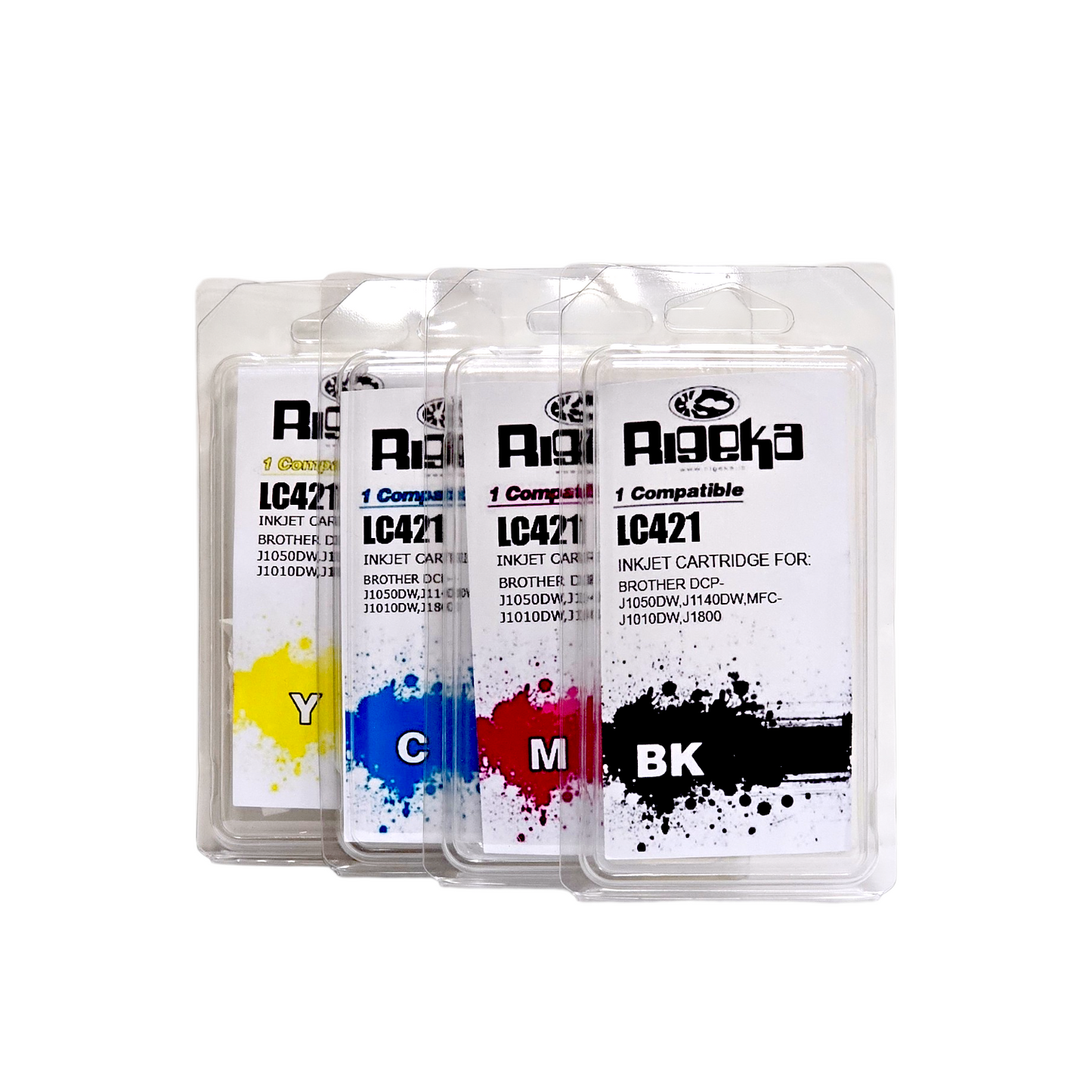 Cartucce Compatibili per Brother LC-421 ( 2 Nero, 2 Ciano, 2 Magenta, 2 Giallo)
