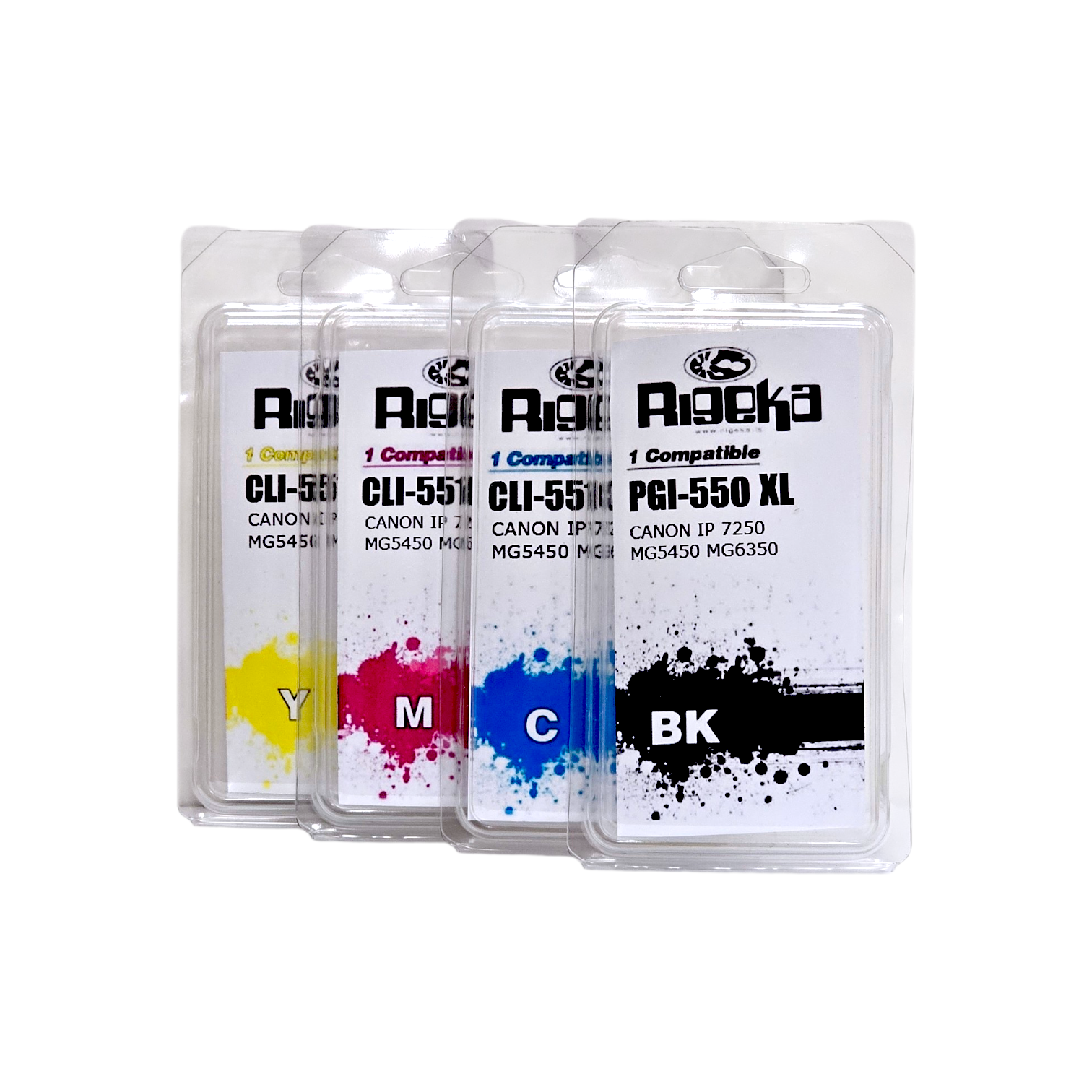 Cartucce Compatibili d' inchiostro per Canon PGI-  550XL 551XL ( 1Nero, 1Ciano, 1Magenta, 1Giallo)