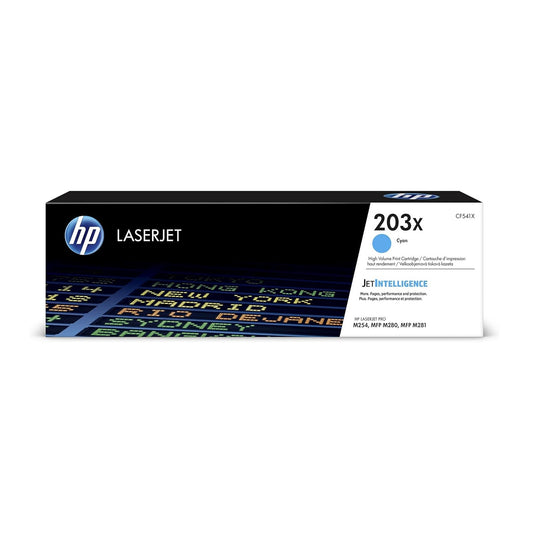 HP 203X CF541X, Cartuccia Toner Originale HP da 2500 Pagine, Ciano