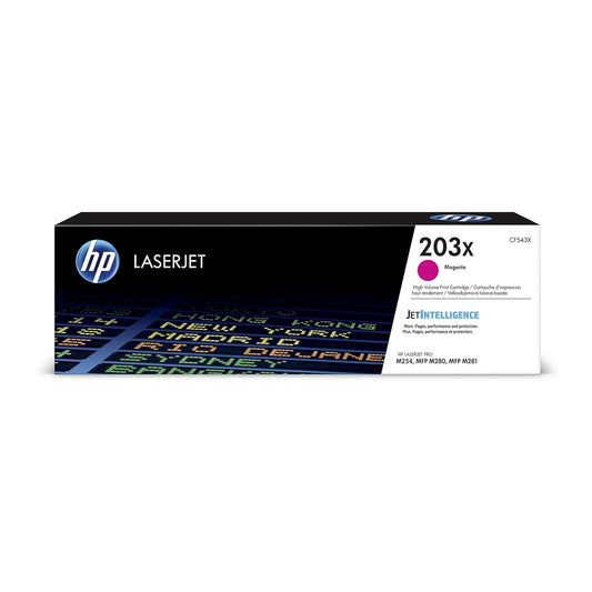 HP 203X CF543X, Cartuccia Toner Originale HP da 2500 Pagine, Magenta