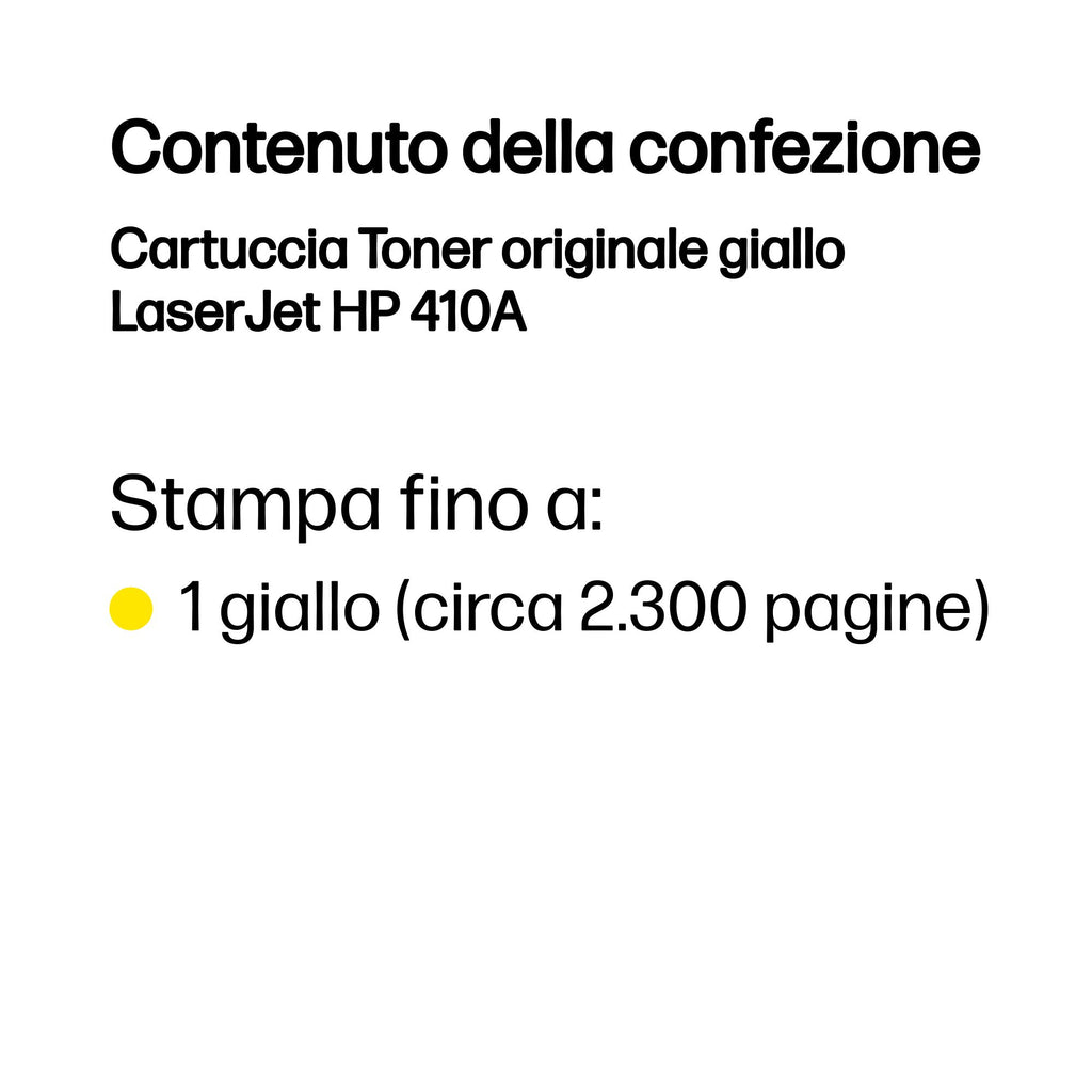 HP Cartuccia Toner originale giallo LaserJet 410A