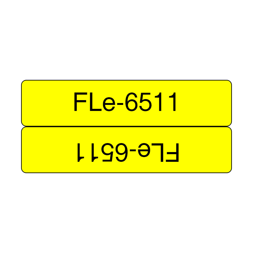 Brother FLE-6511 nastro per etichettatrice Nero su giallo