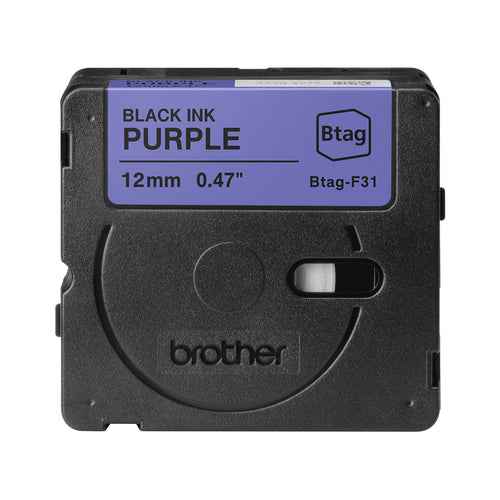 Brother BTAG-F31 nastro per etichettatrice Nero su viola
