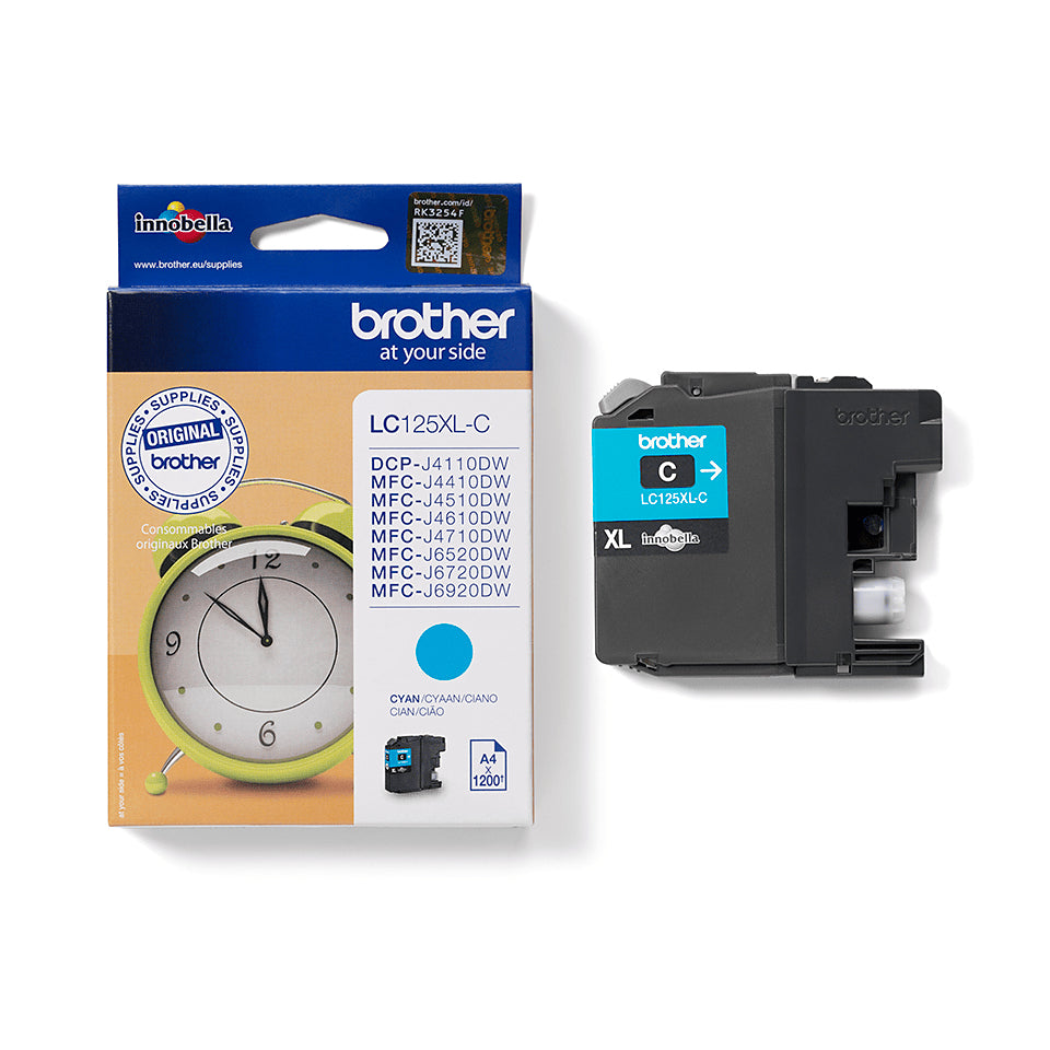 Brother LC-125XLC cartuccia d'inchiostro 1 pz Originale Ciano