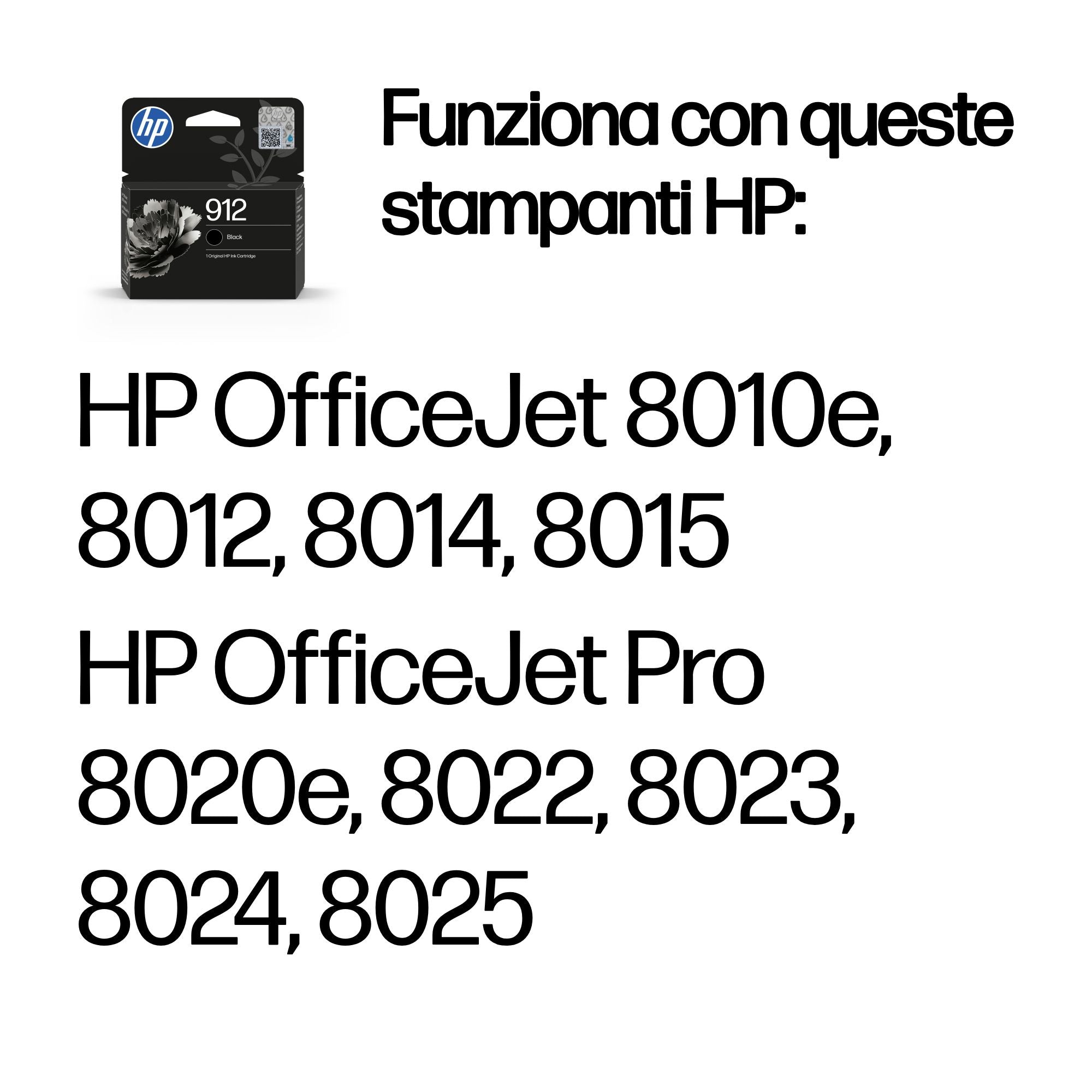 HP Cartuccia di inchiostro nero originale 912