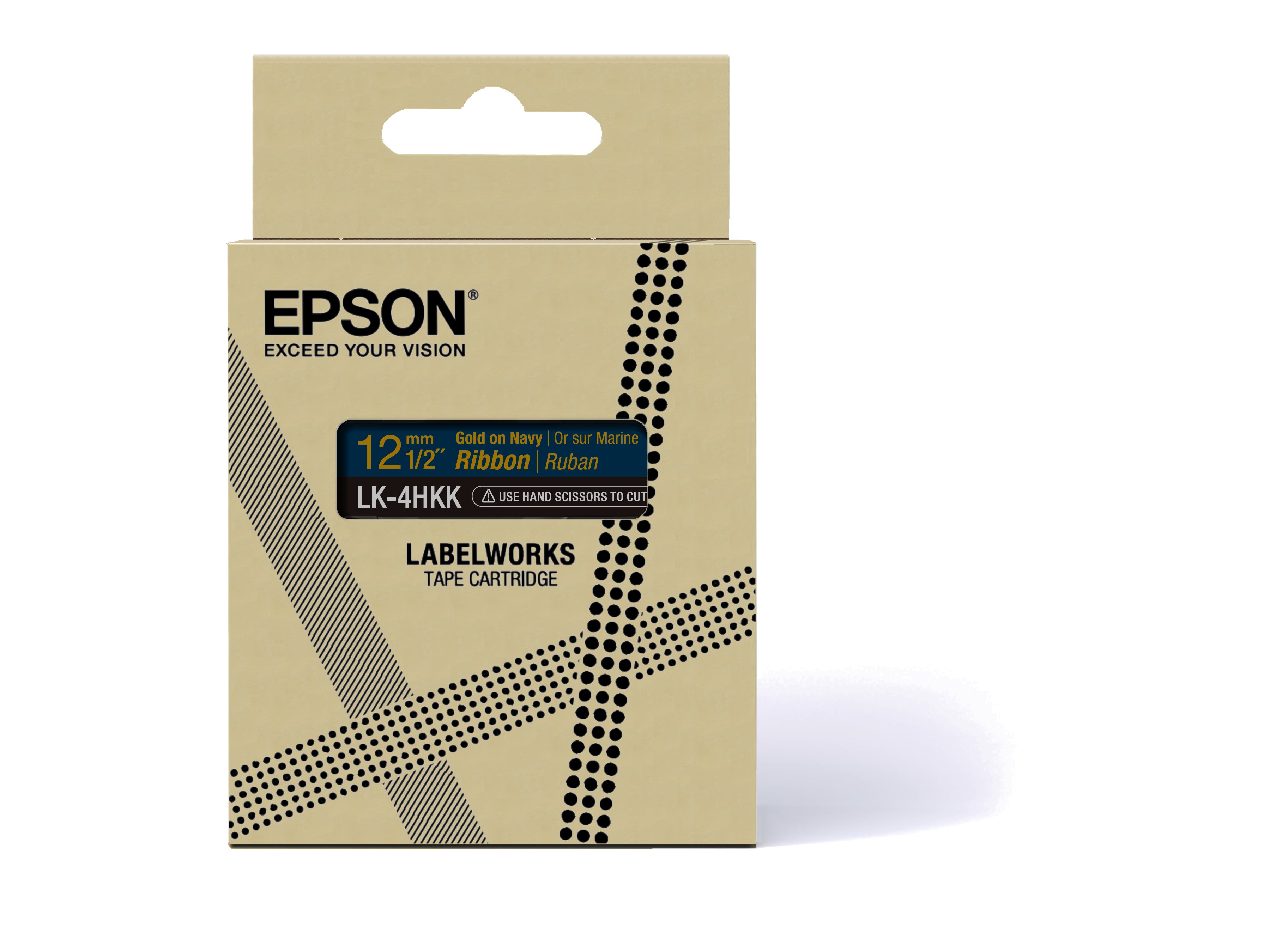 Epson Nastro satinato per etichettatrici LK-4HKK oro/blu 12 mm (5 m)