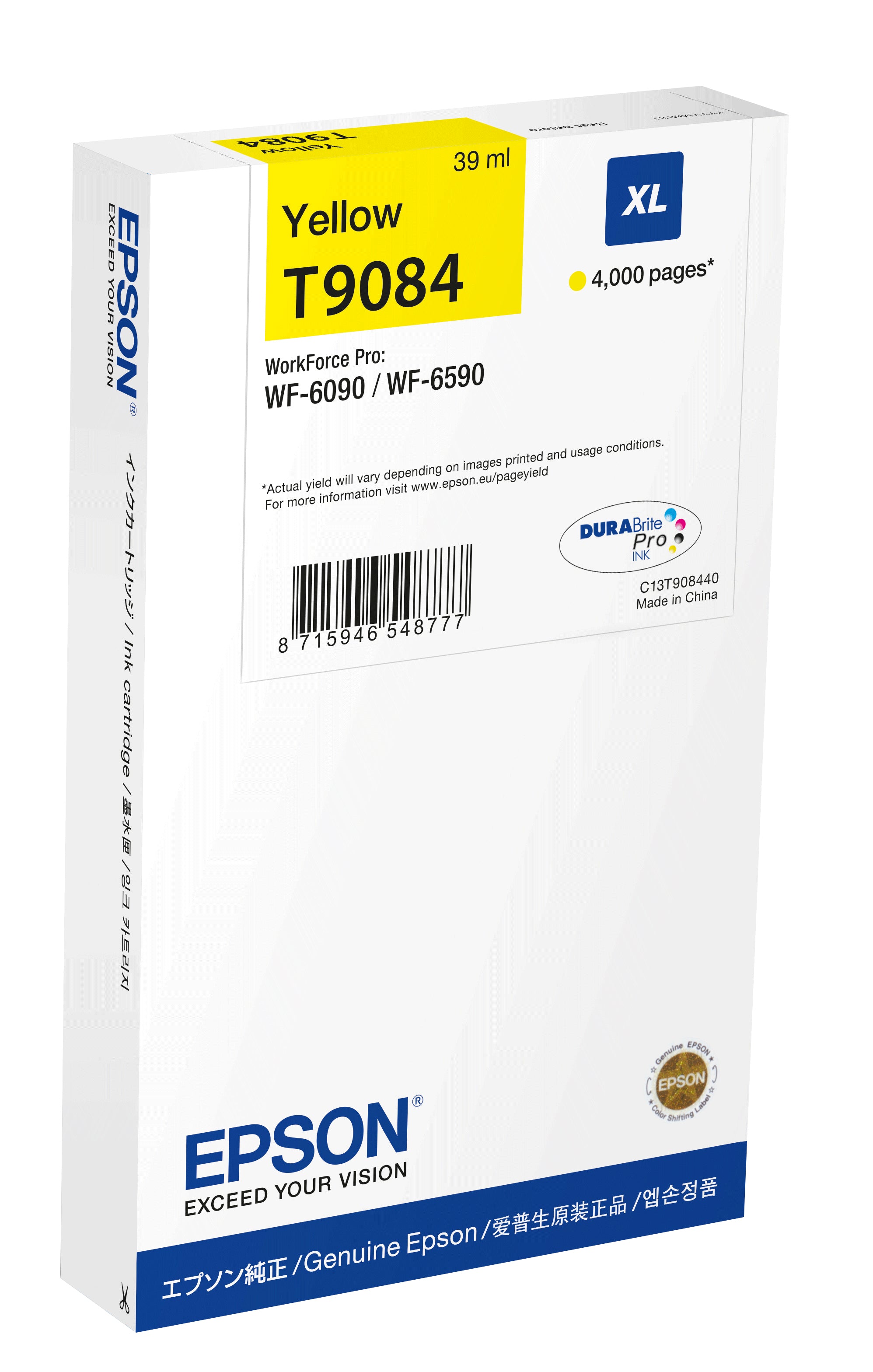 Epson C13T90844N cartuccia d'inchiostro 1 pz Originale Resa elevata (XL) Giallo