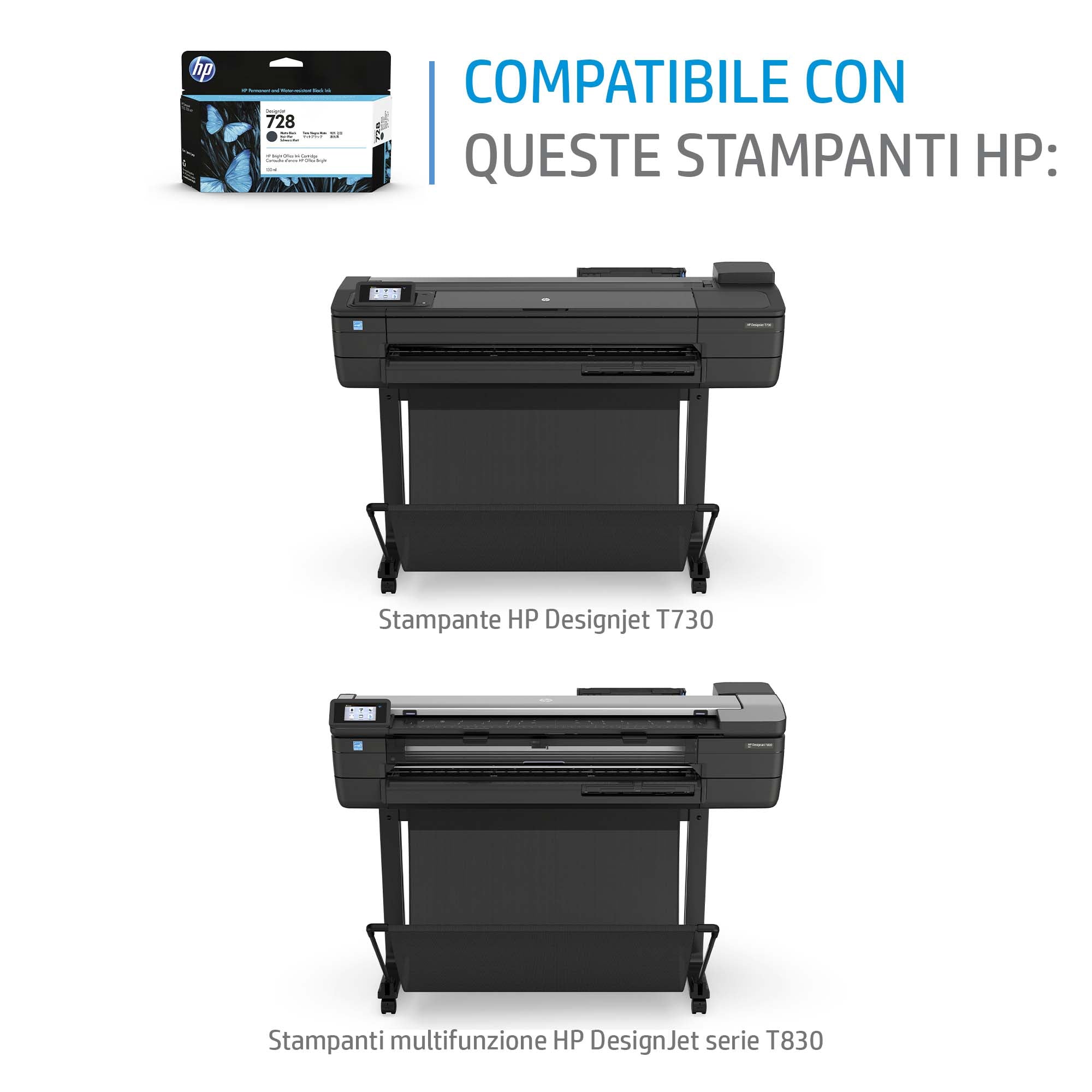 HP Cartuccia inchiostro giallo DesignJet 728, 300 ml