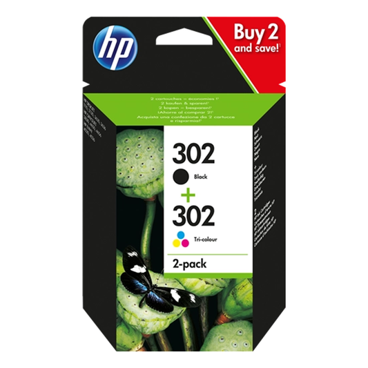 HP 302 Multipack – Confezione da 2 cartucce ( 1 Nero e 1 Colore)