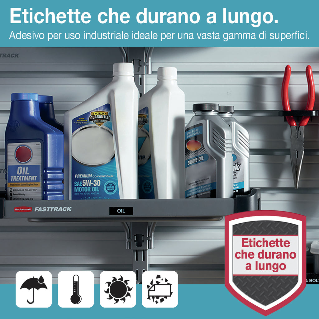 DYMO D1 etichette durevoli originali | 12 mm x 5 mm | stampa bianca su nero | etichette autoadesive che durano sulle superfici impegnative | per etichettatrice LabelManager | 1 Pezzo