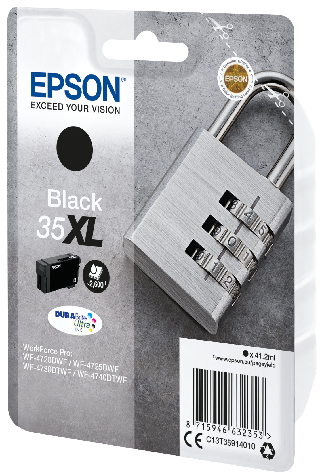Epson Padlock Inchiostro nero singolo DURABrite Ultra Lucchetto 35XL