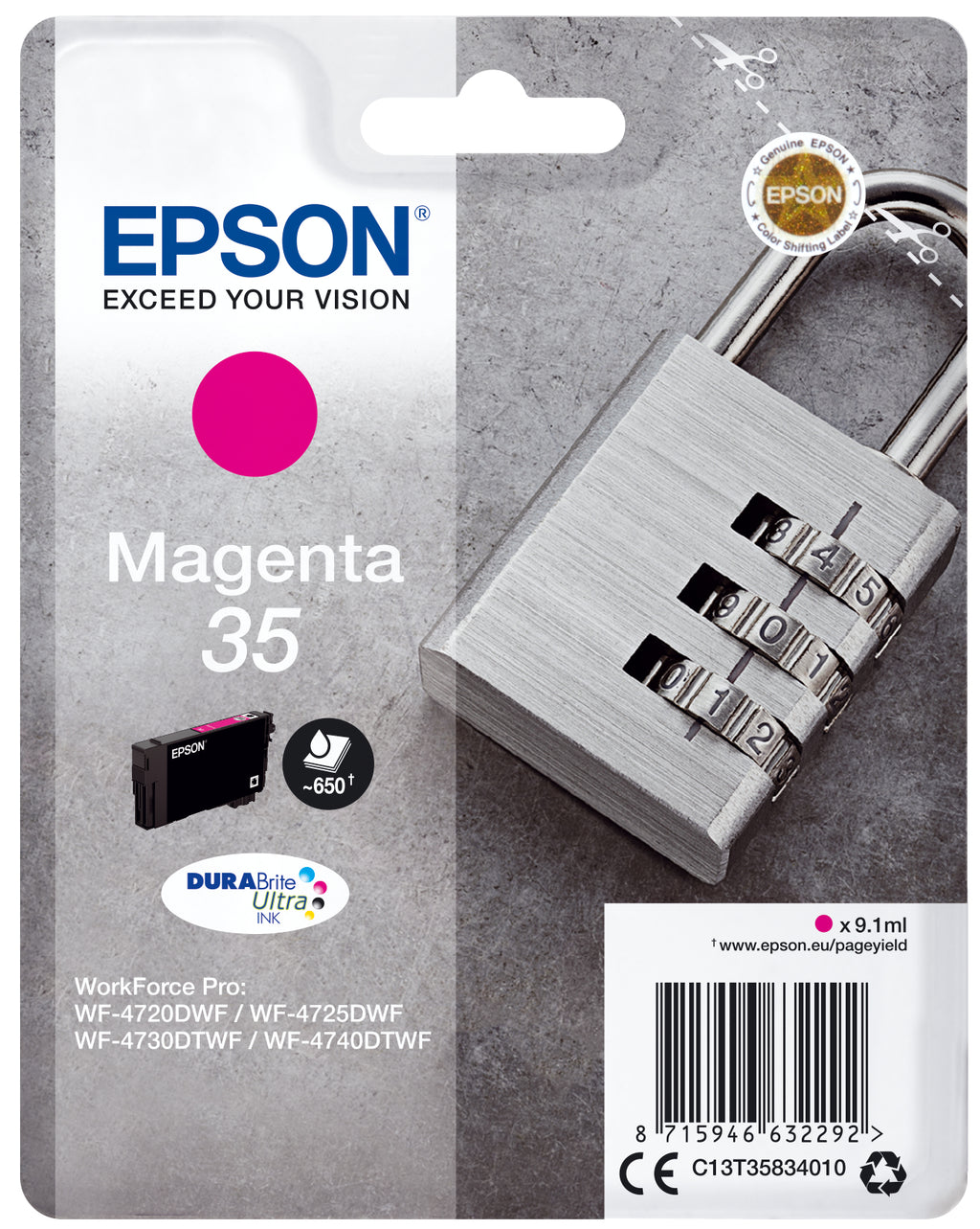 Epson Padlock Inchiostro magenta singolo DURABrite Ultra Lucchetto 35