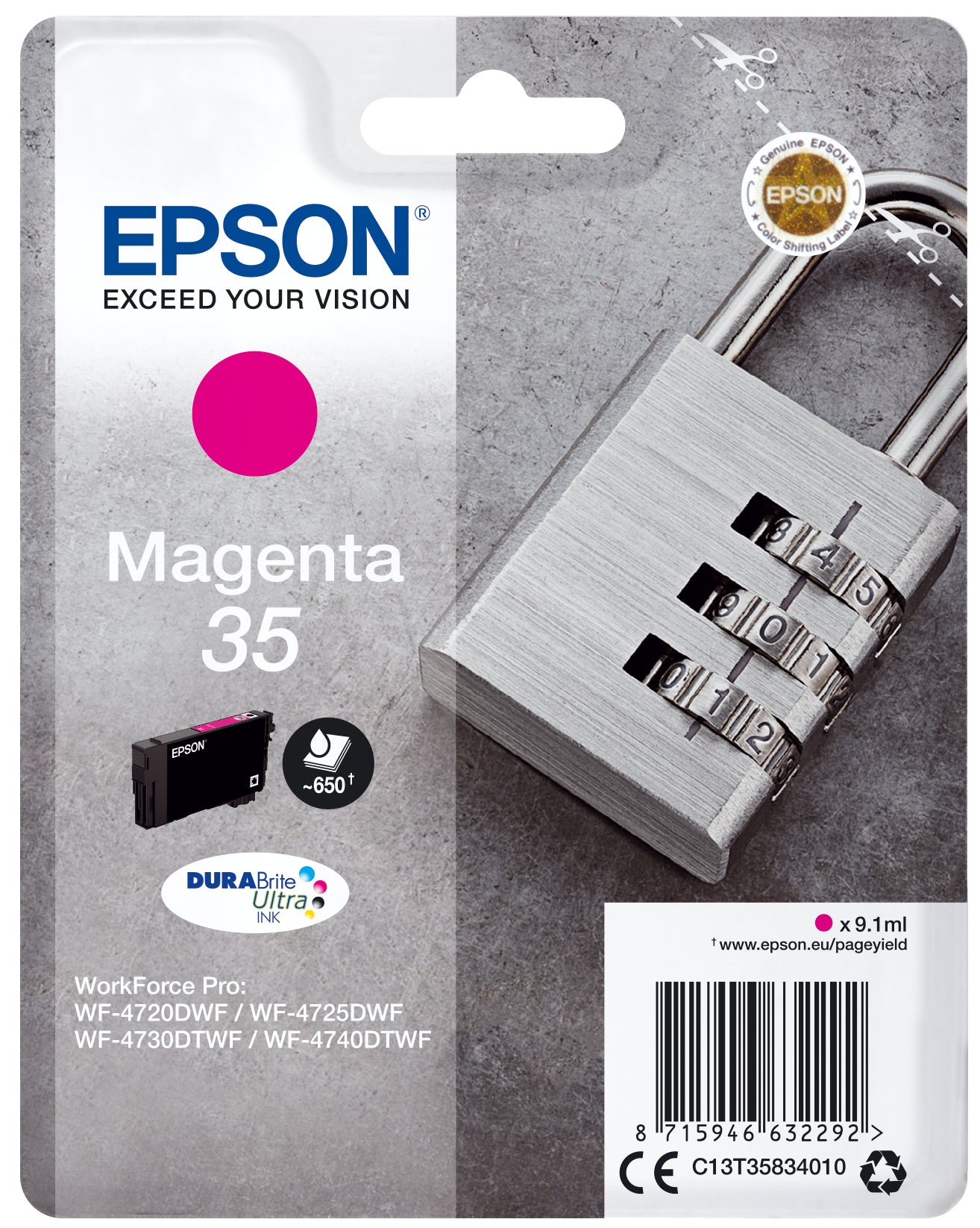 Epson Padlock Inchiostro magenta singolo DURABrite Ultra Lucchetto 35