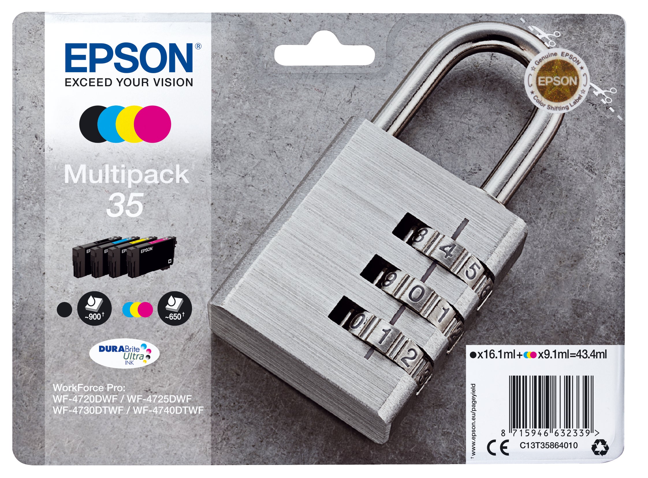Epson Padlock Multipack 4 colori DURABrite Ultra Lucchetto 35