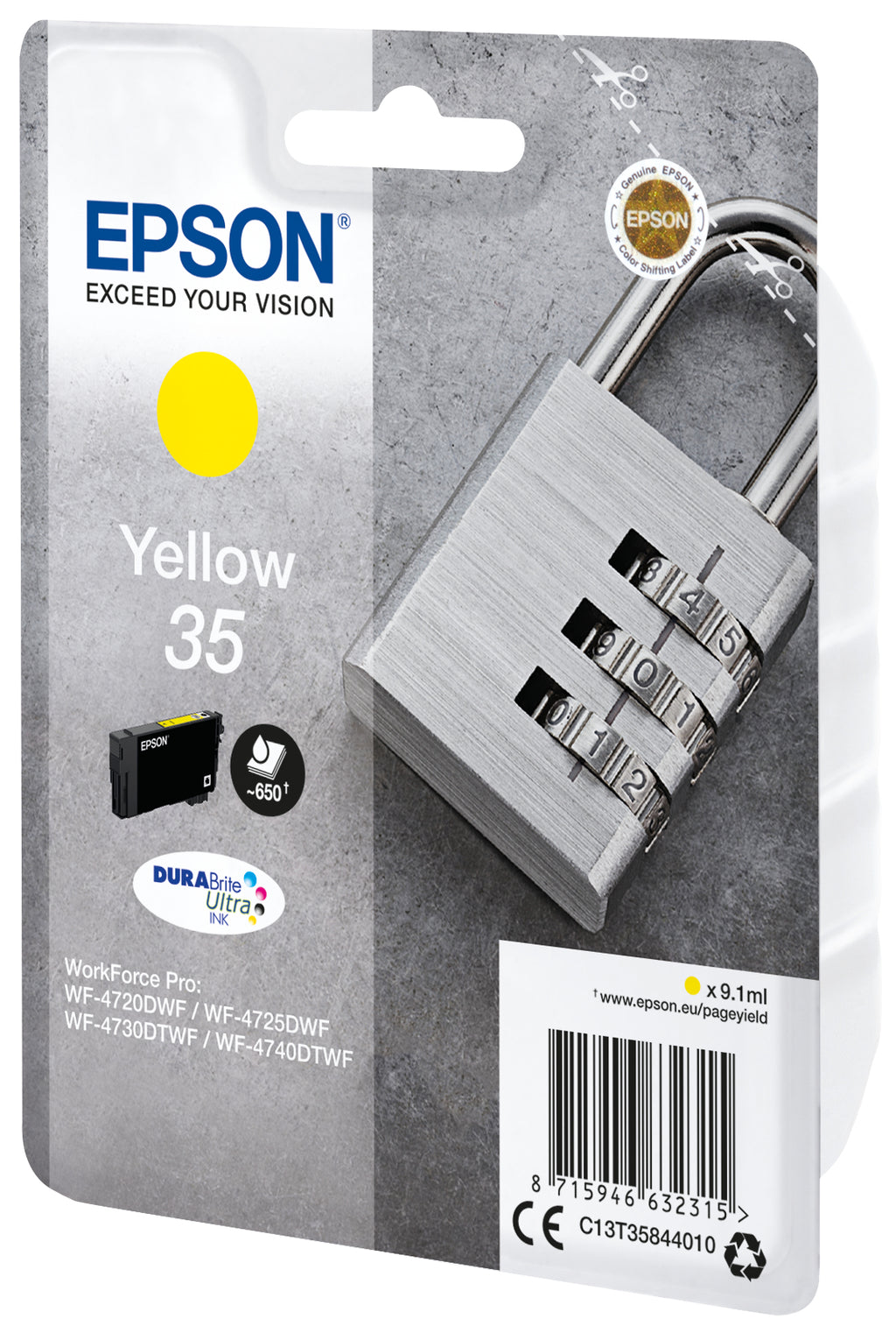 Epson Padlock Inchiostro giallo singolo DURABrite Ultra Lucchetto 35