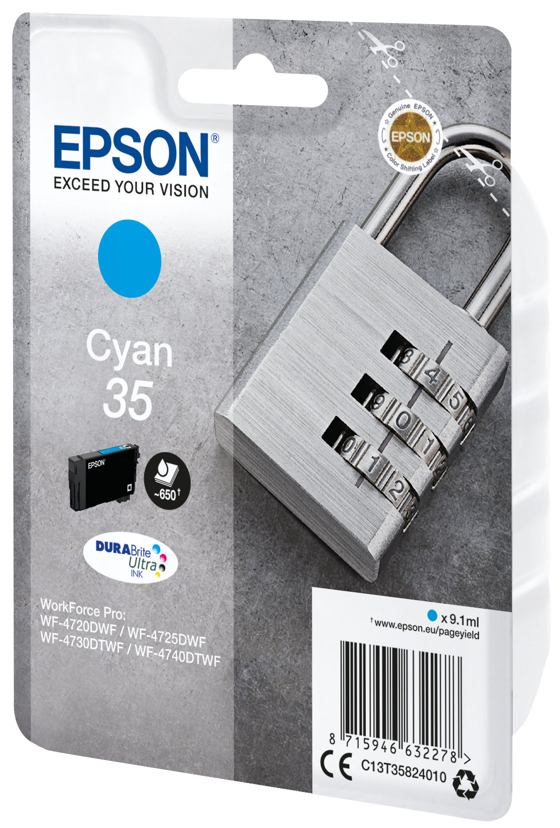 Epson Padlock Inchiostro ciano singolo DURABrite Ultra Lucchetto 35