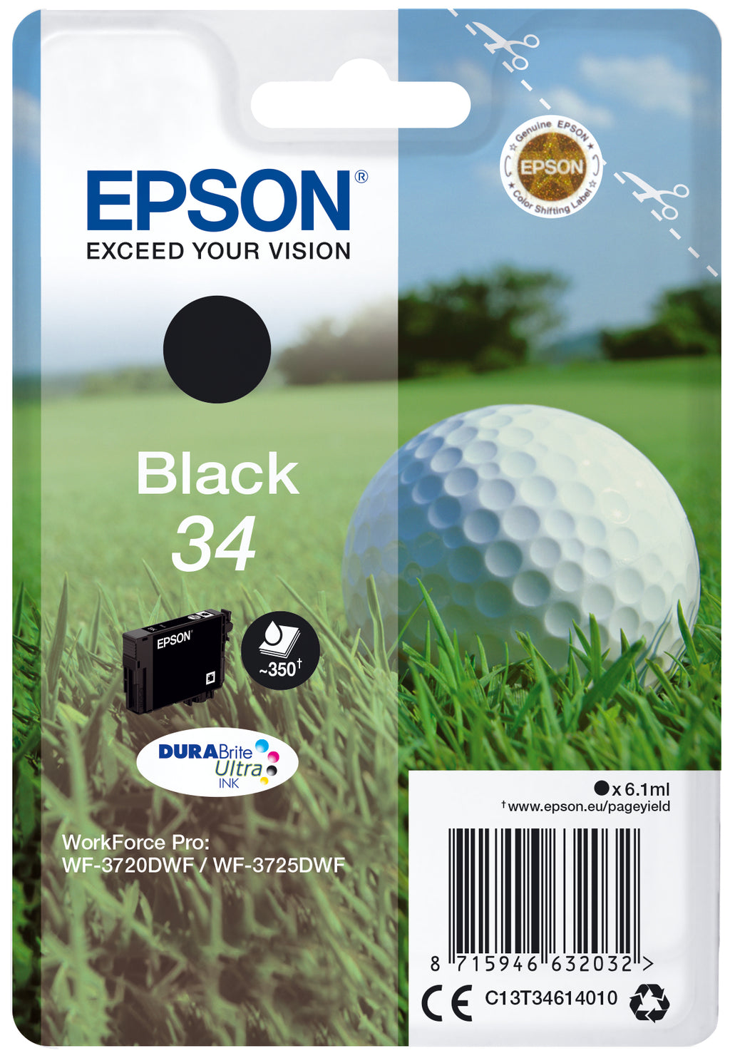 Epson Golf ball Inchiostro nero singolo DURABrite Ultra Pallina da golf 34