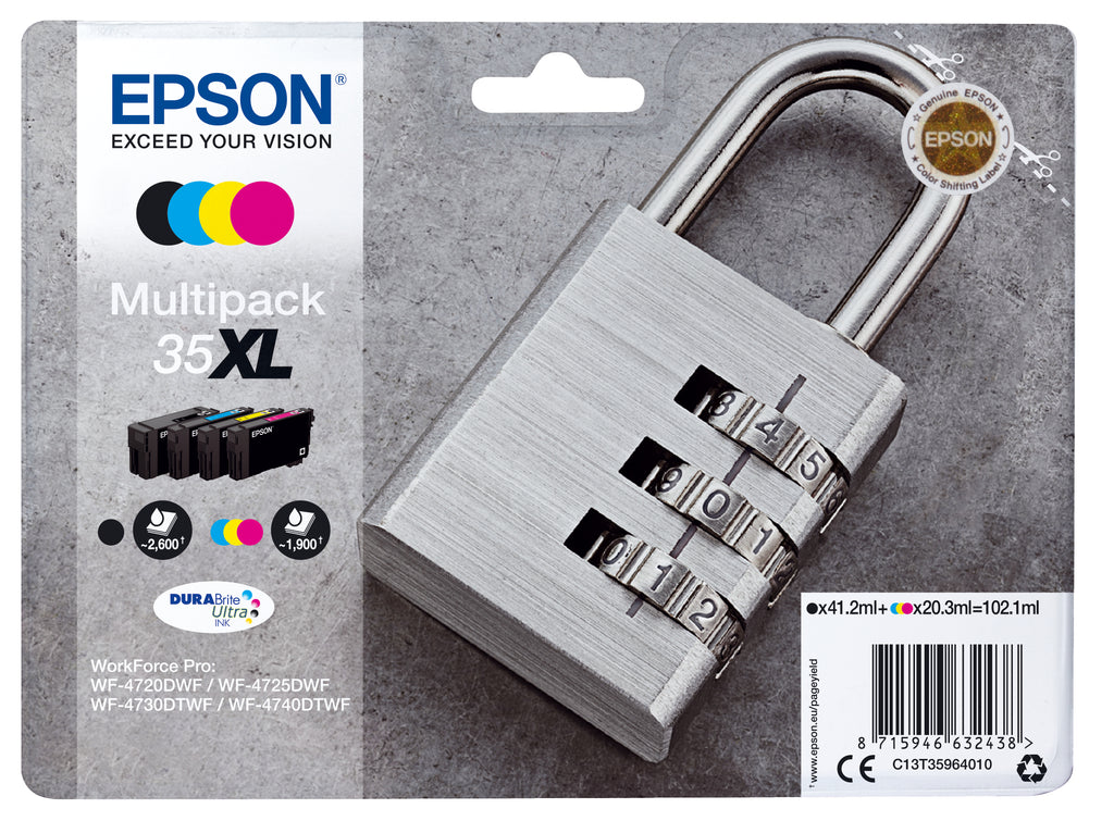 Epson Padlock Multipack 4 colori DURABrite Ultra Lucchetto 35XL